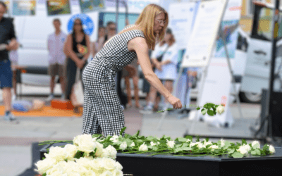 Internationaler Gedenktag für verstorbene drogengebrauchende Menschen auf dem Marienplatz