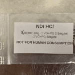 Umverpackung N-Desethylisotonitazen.